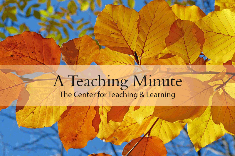 A Teaching Minute from the Center for Teaching and Learning