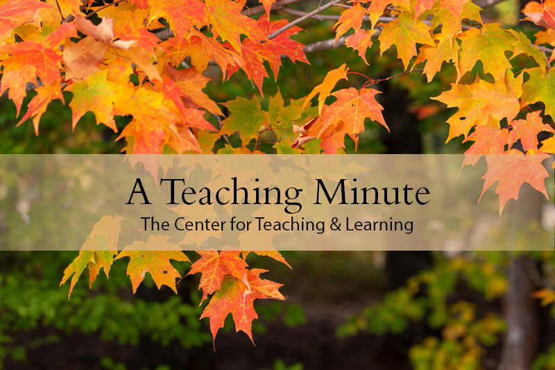 A Teaching Minute from the Center for Teaching and Learning